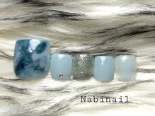 ナビネイル(Nabi nail)/ブルーミラーニュアンスネイル