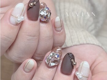 ヴィヴィアン ネイル(Vivian nail)/ストーン　パール