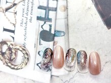 フルールソンネイル(fleur son nail)/９月定額シンプルアート