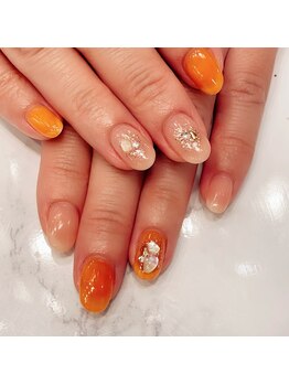 ハーティーネイル hearty nail 溝の口店/可愛い秋ネイル