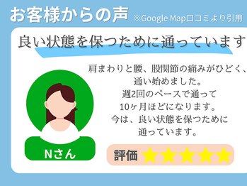 むげん整骨院鍼灸院 山科駅前/お客様の声 5