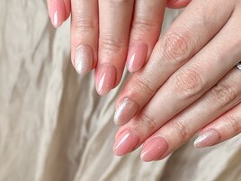大人シンプル×マグネットネイル