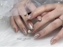 エンジェルガーデンネイル 池袋店(Angelgarden nail)/春ネイル/ミラーフラワー