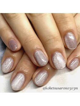 ピンクマグネットネイル☆