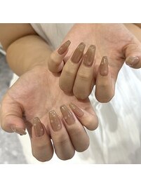 水滴ネイル♪ホログラムハート
