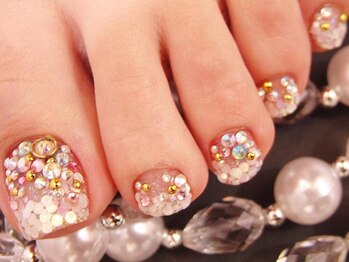 ネイル アンド フット ラプリエ(Nail&Foot Laprie)/キラキラフットネイル