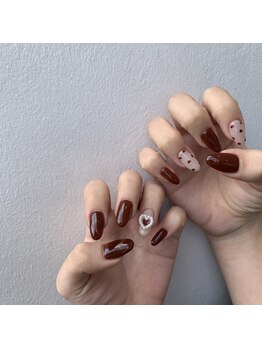 ネイル アヴァンス JR和歌山店(Nail AVANCE.)/ボルドーとハート