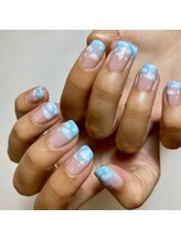 サラサネイルズ 代官山 恵比寿(sarasanails)/手描き/雲/空