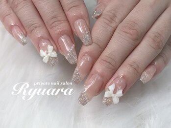 ななめフレンチ!ラメネイル