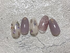 6月定額B フラワーネイル