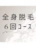 【6回コース】男女可◆全身脱毛(顔・VIOなし) 105600円 → 81000円