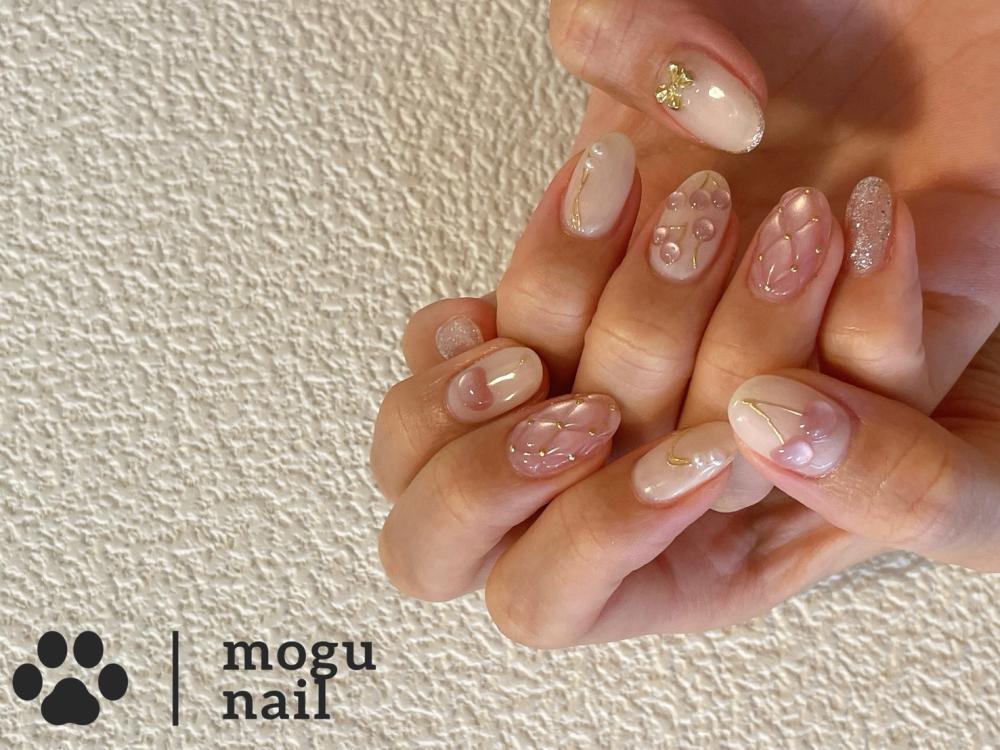 ネイルハンド オールシーズン/ハンド/ブランド柄/ホワイト/ブラック