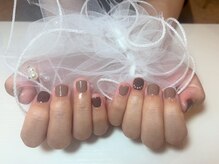 ホワイトネイル 難波店(WHITE NAIL)/くすみブラウン/ワンカラー