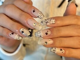 甘辛MIXガーリーネイル