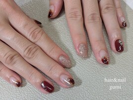 塗りかけネイル