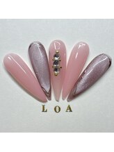 LOA.NAIL 本八幡店/【長さ出し】モーブピンク美爪