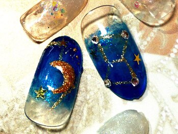 リオンネイル 東大阪荒本店(RION NAIL)/星座オリオン座ネイル