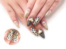 ネイルコレクション ピンク(Nail Collection Pink)/長さ出しジェル★ヒョウ柄