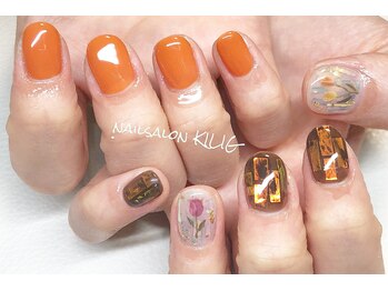 ネイルサロン キリグ(KILIG)/ちぐはぐニュアンスフラワー