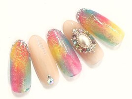 夏ネイル♪ラメ