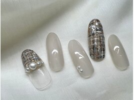 #119 【ツイード柄×パール】