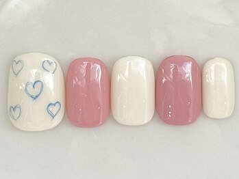 カラ ネイル 中津店(calla nail)/色鉛筆でハート