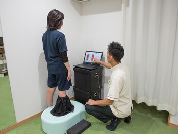 距骨サロン 春日井店/3D足形測定器で計測