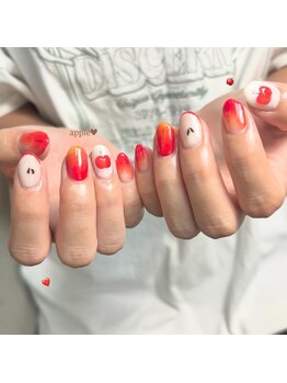 シードットネイル(Cee.nail)/りんごネイル◎