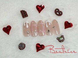バレンタインネイル