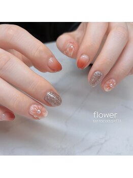 エンズネイル(O’s nail)/ぷっくりフラワーネイル