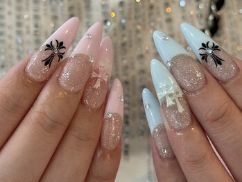 ナナリスボン 福岡(NANA LISBON)/ピンク×ブルーフレンチ