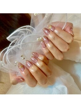 ホワイトネイル 難波店(WHITE NAIL)/ぷるマグネット/ゴールドライン