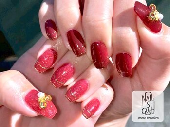 冬ネイル/きらきら/ミラー