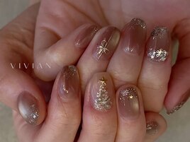 クリスマス　ツリー　ピンク