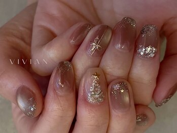 ヴィヴィアン ネイル(Vivian nail)/クリスマス ツリー ピンク