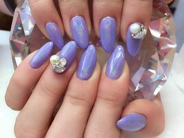 パープル×ビジュー盛り