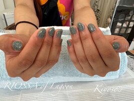 キラキラ×フラッシュネイル