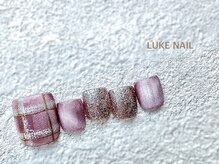 ルークネイル 恵比寿店(LUKE NAIL)/マグネットチェックフット　秋冬