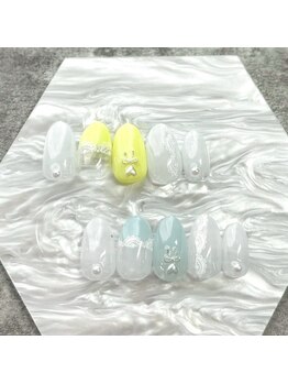 エトワールビューティー(ETOILE BEAUTY)/レースリボンネイル/春夏ネイル