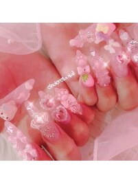 【スカルプ長さだしネイル】