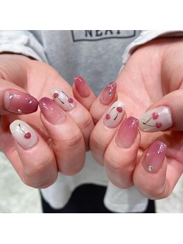 ビューティマーケット アングゥ(BEAUTY MARKET ungu)/さくらんぼネイル