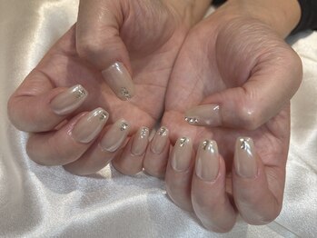 ネイル アヴァンス あべのルシアス店(Nail AVANCE.)/ホワイトミラー shihomi
