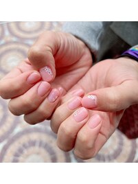 グラデーション ホロ花 シンプル