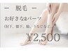◆初回限定◆パーツ脱毛デビュー　1回¥2500