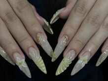 ネイルアヴァンス 京橋店(Nail AVANCE.)/イエロークリアお花ネイル