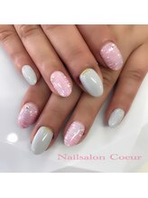 ネイルサロン クール(Nailsalon Coeur)/グレージュ マカロン ネイル
