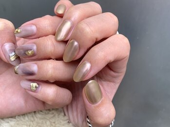 フリーズネイル 三宮店(FREE'S nail)/ミラーアシンメトリーネイル