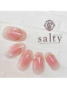 ネイルアンドアイラッシュサロン ソルティ 寺田町(salty)/チークネイル
