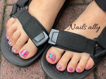ネイルズアリー 立川店(Nails ally)/ステンドグラス×オーロラ×海