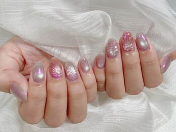 アールネイル 市川店(R nail)/マグネット&オーロラ